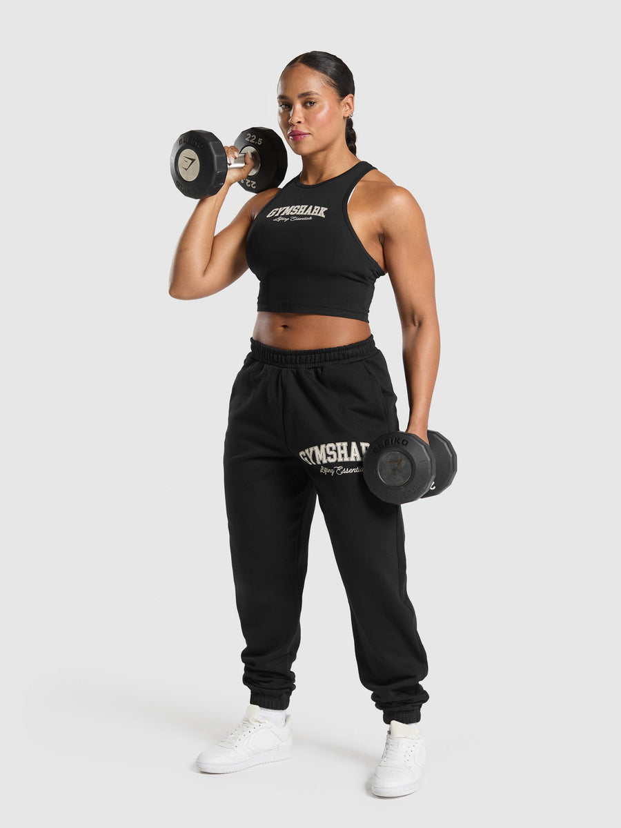 Gymshark Lifting Essentials Graphic Tank — Black — 4