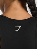 Gymshark Lifting Essentials Graphic Tank — Black — 6