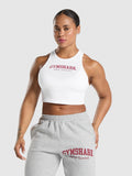 Gymshark Lifting Essentials Graphic Tank — White — 1
