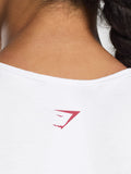 Gymshark Lifting Essentials Graphic Tank — White — 4