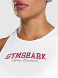 Gymshark Lifting Essentials Graphic Tank — White — 5