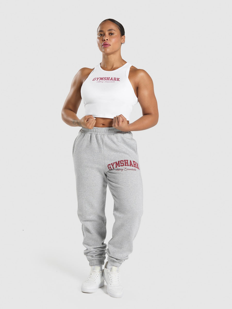 Gymshark Lifting Essentials Graphic Tank — White — 7