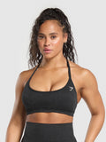Gymshark Adapt Fleck T-Back Bra — Black — 1