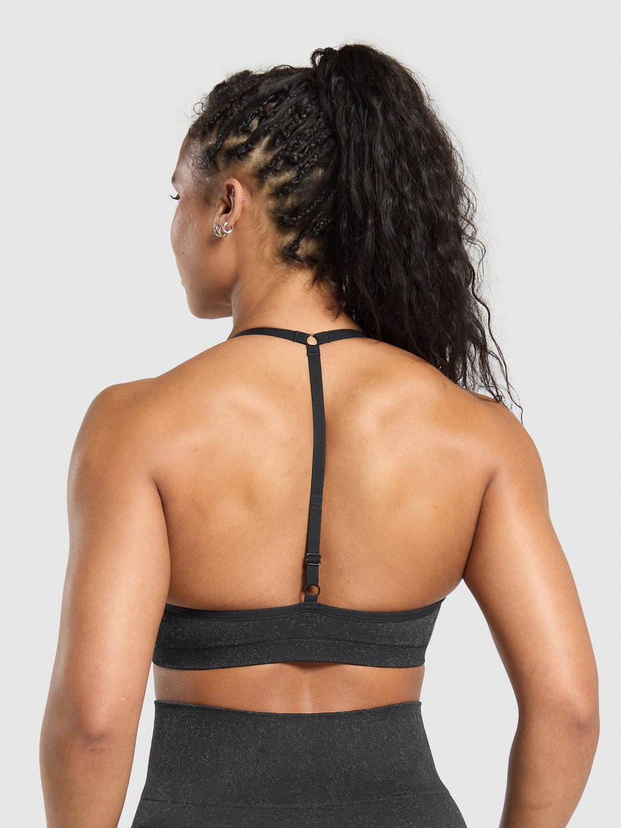 Gymshark Adapt Fleck T-Back Bra — Black — 2