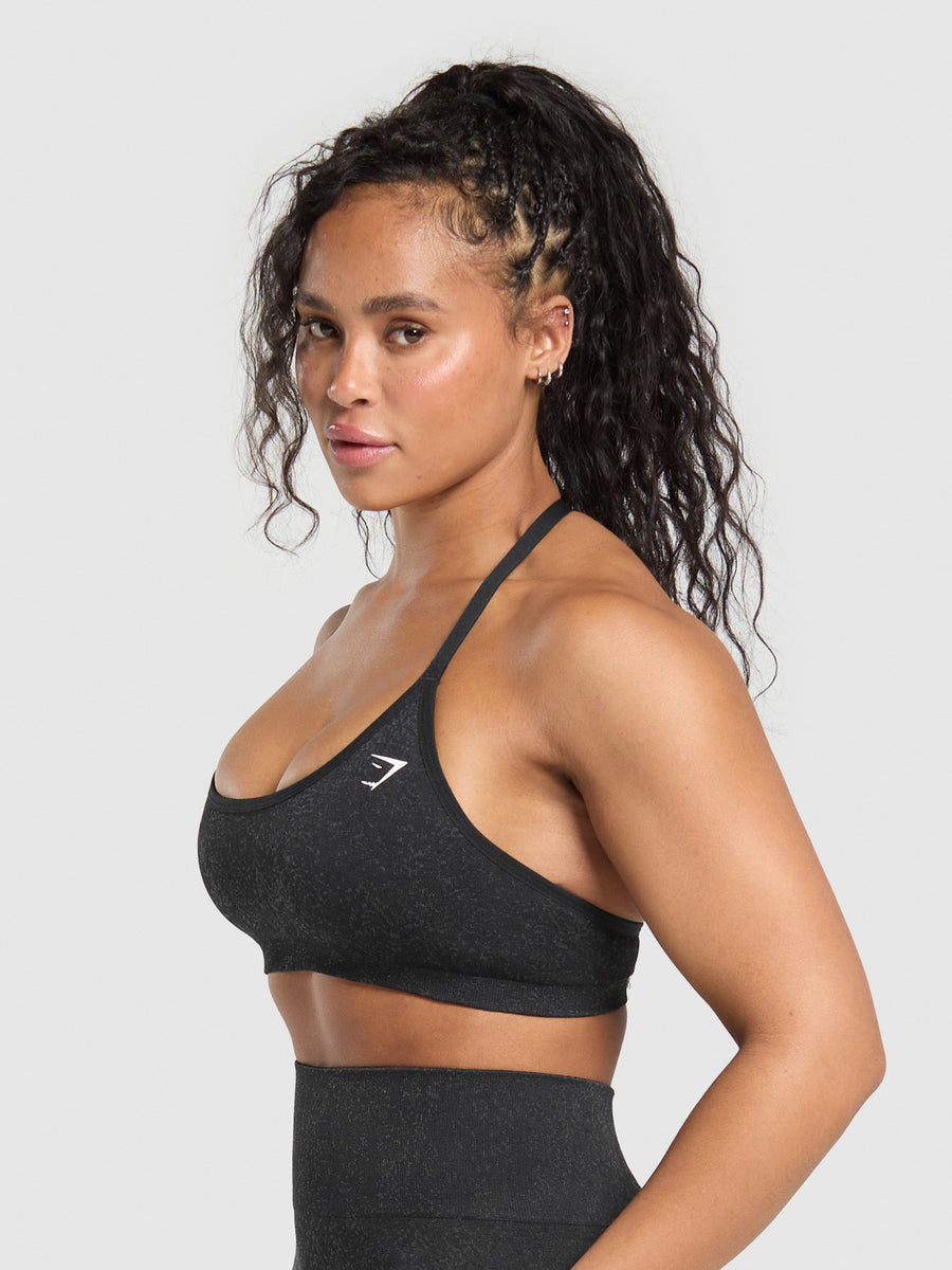 Gymshark Adapt Fleck T-Back Bra — Black — 4