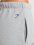 Gymshark EST 2012 Graphic Straight Leg Joggers — Light Grey Core Marl — 6