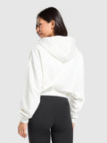 Gymshark Lifestyle Club Graphic Zip Up Hoodie — Soft White — 2