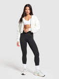 Gymshark Lifestyle Club Graphic Zip Up Hoodie — Soft White — 4