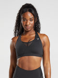 Gymshark Crossover Sports Bra — Black — 1