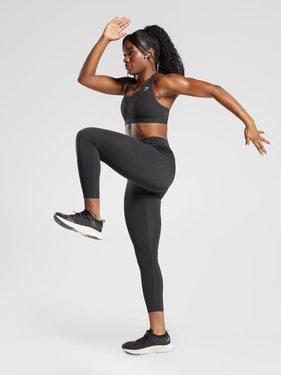 Gymshark Crossover Sports Bra — Black — 4