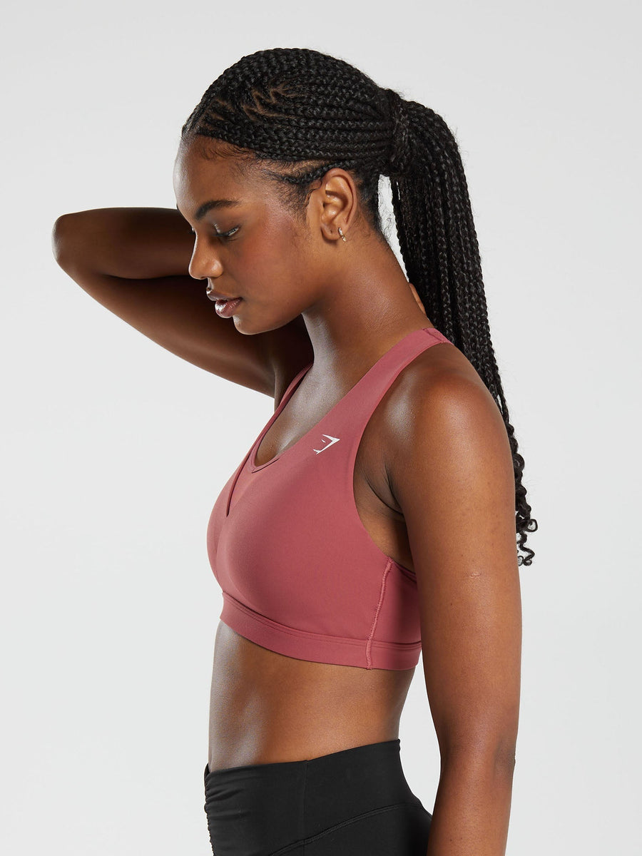 Gymshark Crossover Sports Bra — Soft Berry — 3