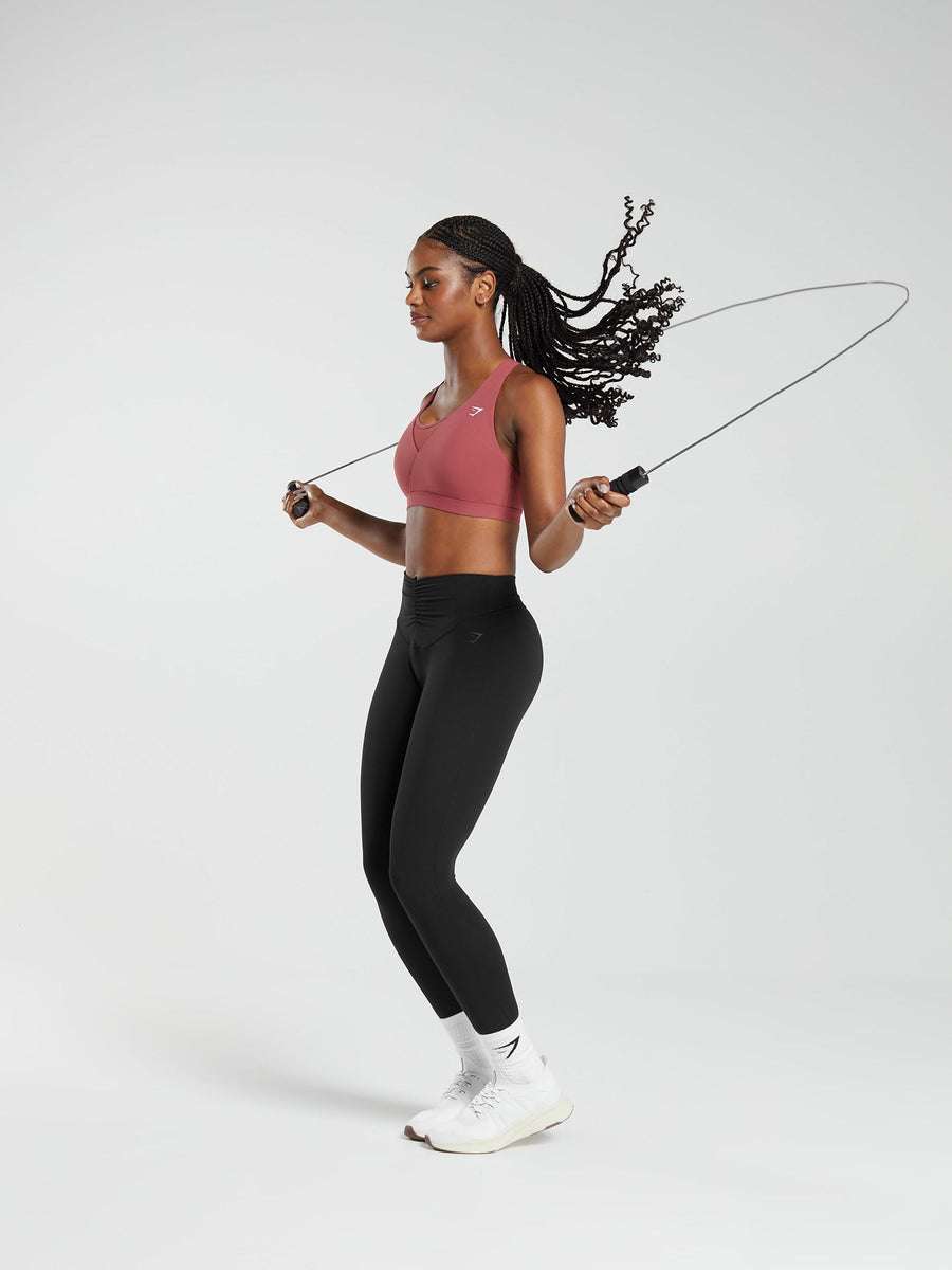 Gymshark Crossover Sports Bra — Soft Berry — 4
