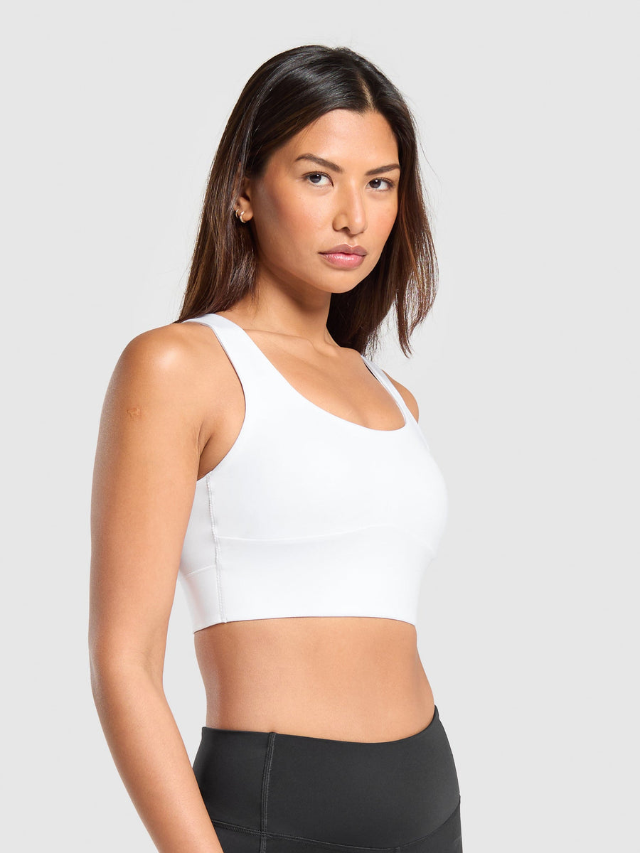 Gymshark Longline Sports Bra — White — 3