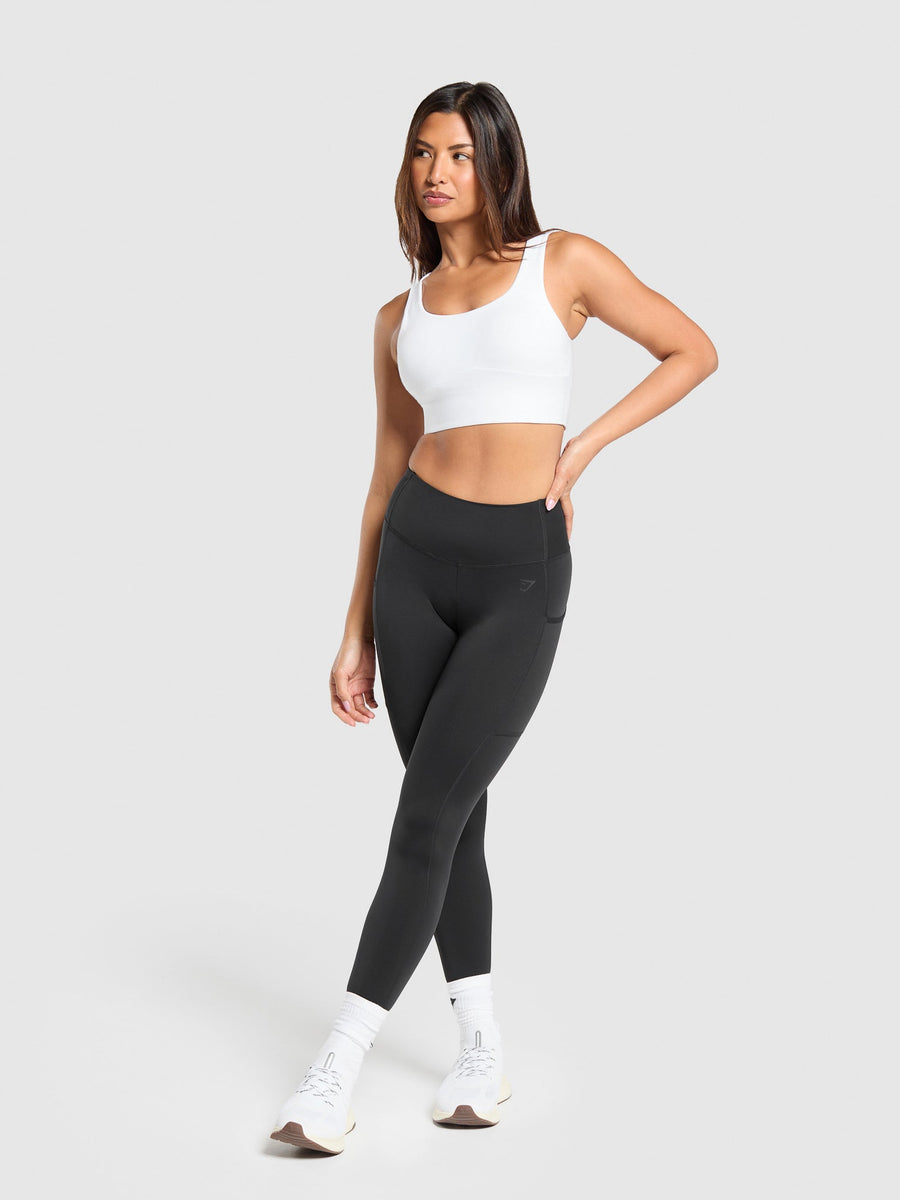 Gymshark Longline Sports Bra — White — 4