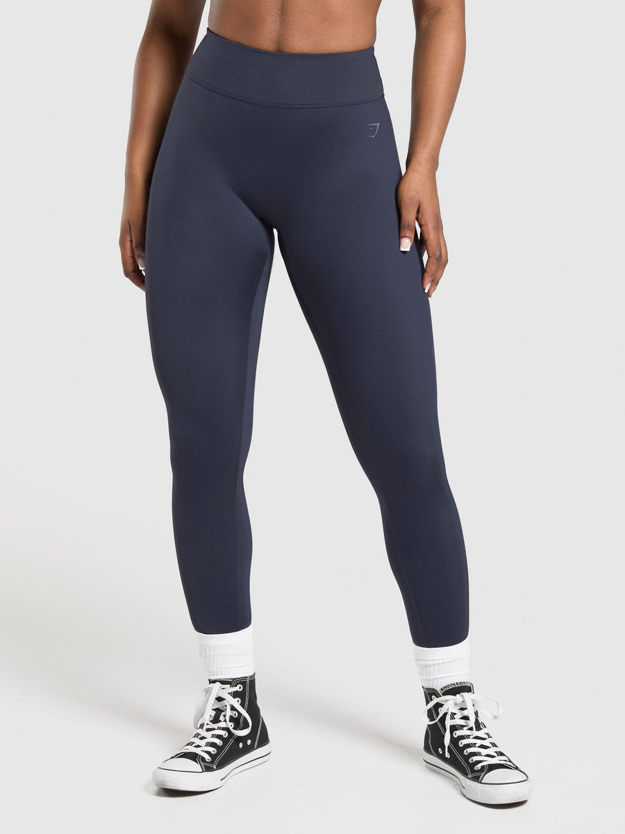 Gymshark Wordmark Graphic Leggings — Heavy Blue — 1