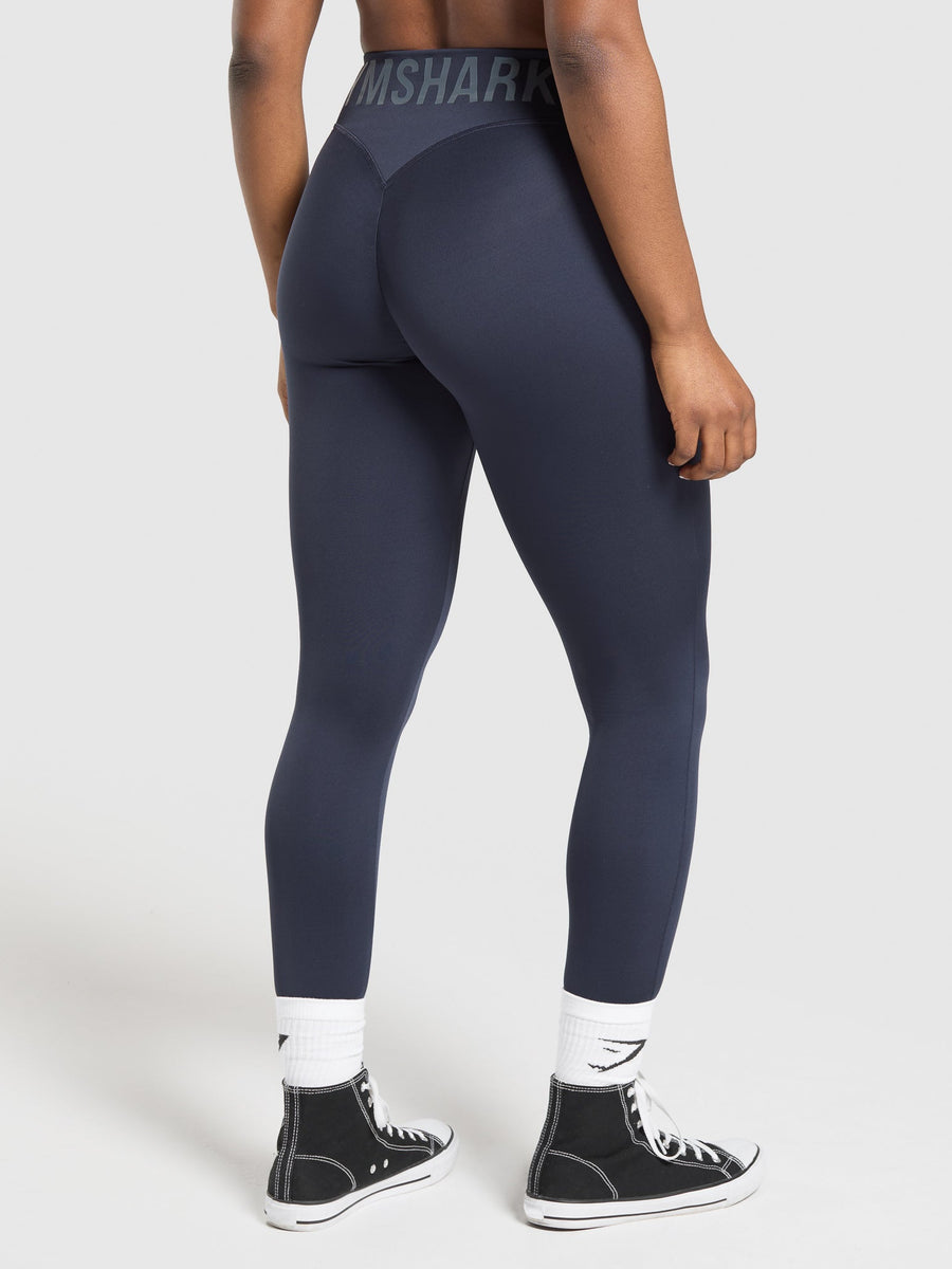 Gymshark Wordmark Graphic Leggings — Heavy Blue — 2
