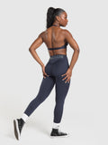 Gymshark Wordmark Graphic Leggings — Heavy Blue — 4