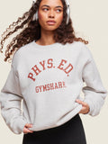 Gymshark Phys Ed Crew Neck Sweatshirt — Light Grey Core Marl — 6