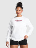 Gymshark Lifting Essentials Graphic Long Sleeve Top — White — 1