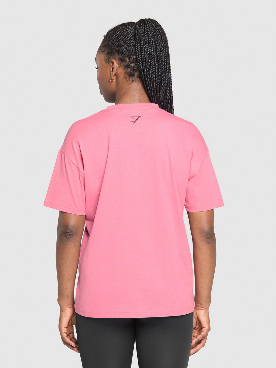 Gymshark Block Oversized T-Shirt — Sunset Pink — 2
