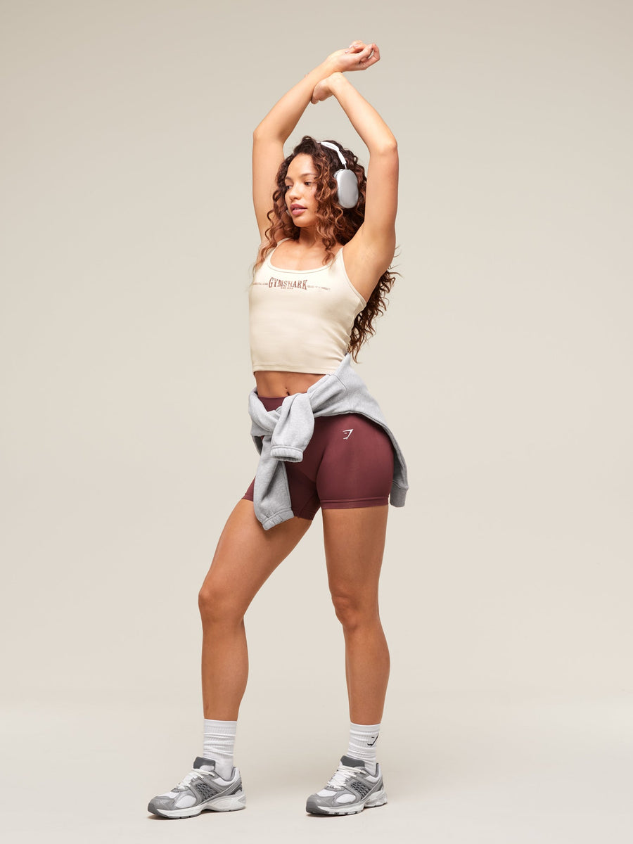 Gymshark Everyday Seamless Shorts — Burgundy Brown — 4