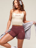 Gymshark Everyday Seamless Shorts — Burgundy Brown — 5