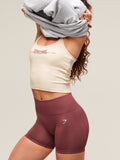 Gymshark Everyday Seamless Shorts — Burgundy Brown — 6