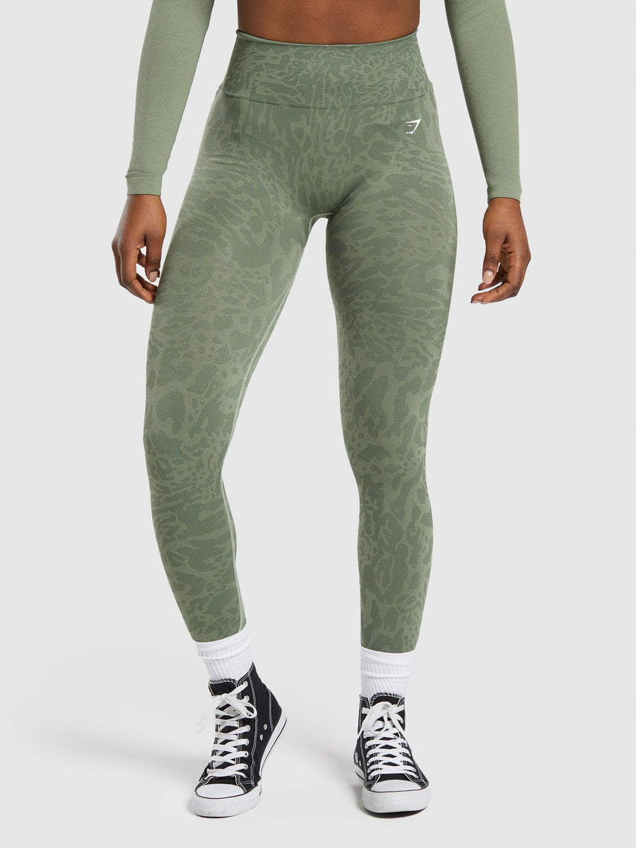 Gymshark Adapt Safari Seamless Leggings — Force Green/Faded Green — 1