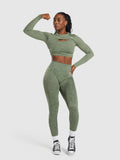 Gymshark Adapt Safari Seamless Leggings — Force Green/Faded Green — 3