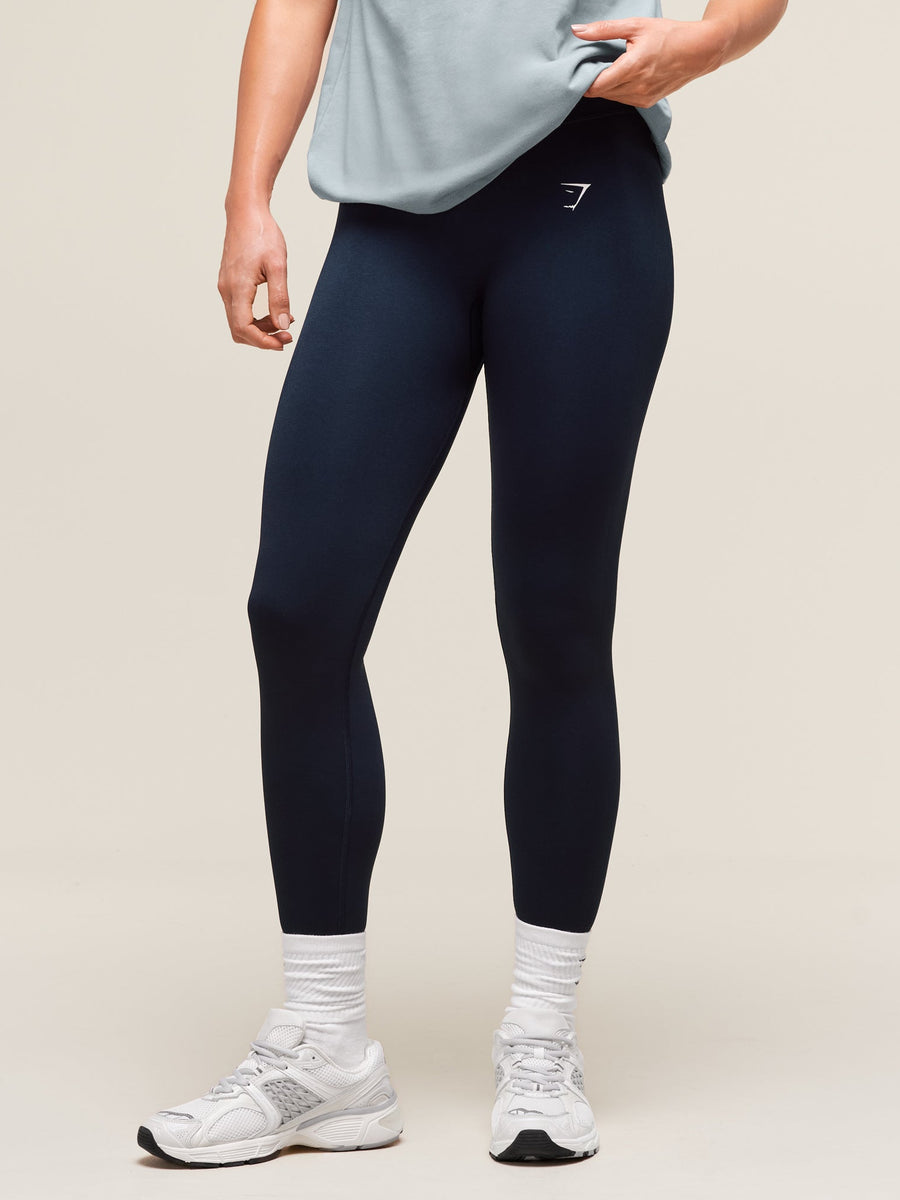 Gymshark Lift Seamless High-Rise Leggings — Midnight Blue/Black Marl — 1