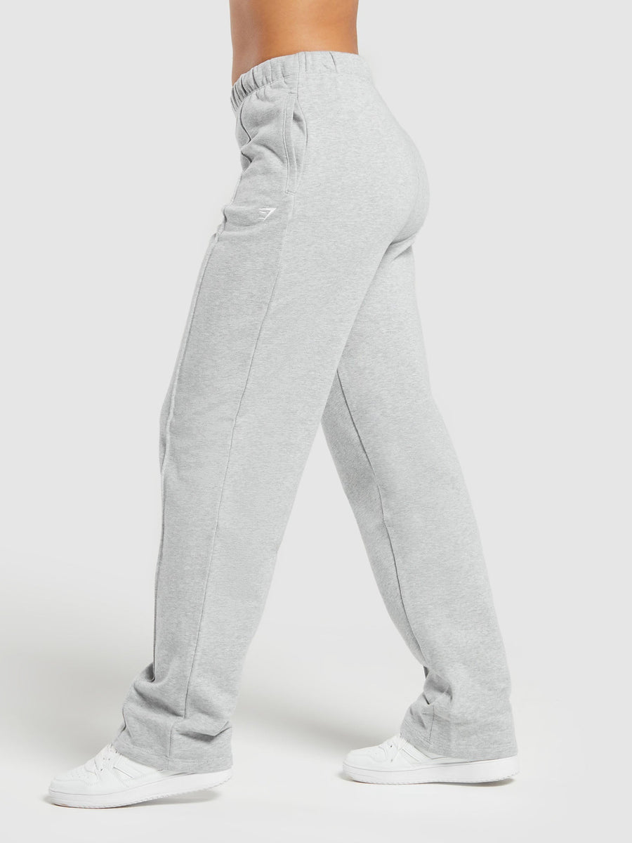 Gymshark Lifting Straight Leg Joggers — Light Grey Core Marl — 3