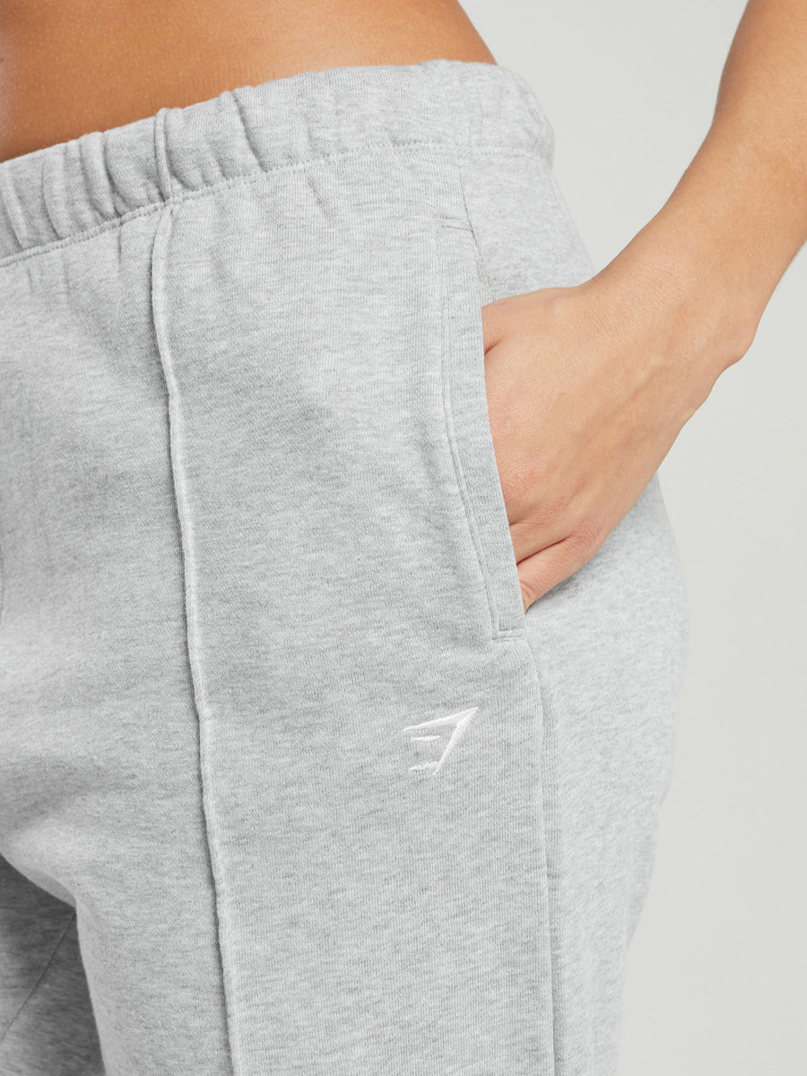 Gymshark Lifting Straight Leg Joggers — Light Grey Core Marl — 5