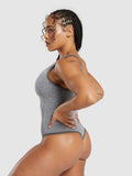 Gymshark LIFT SEAMLESS BODYSUIT — Brushed Grey/White Marl — 3