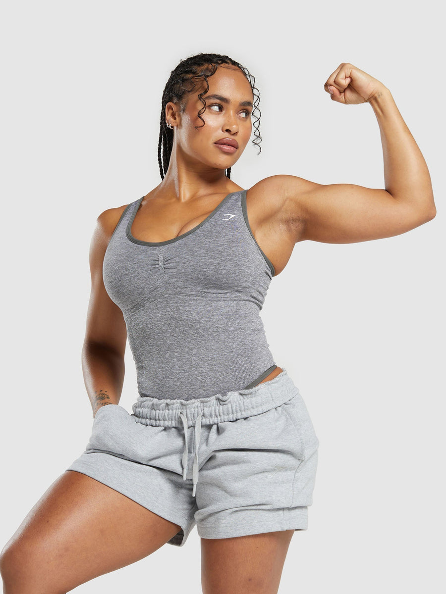 Gymshark LIFT SEAMLESS BODYSUIT — Brushed Grey/White Marl — 6