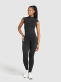 Gymshark Contour Heart Seamless Short Sleeve Top — Black/Asphalt Grey — 4