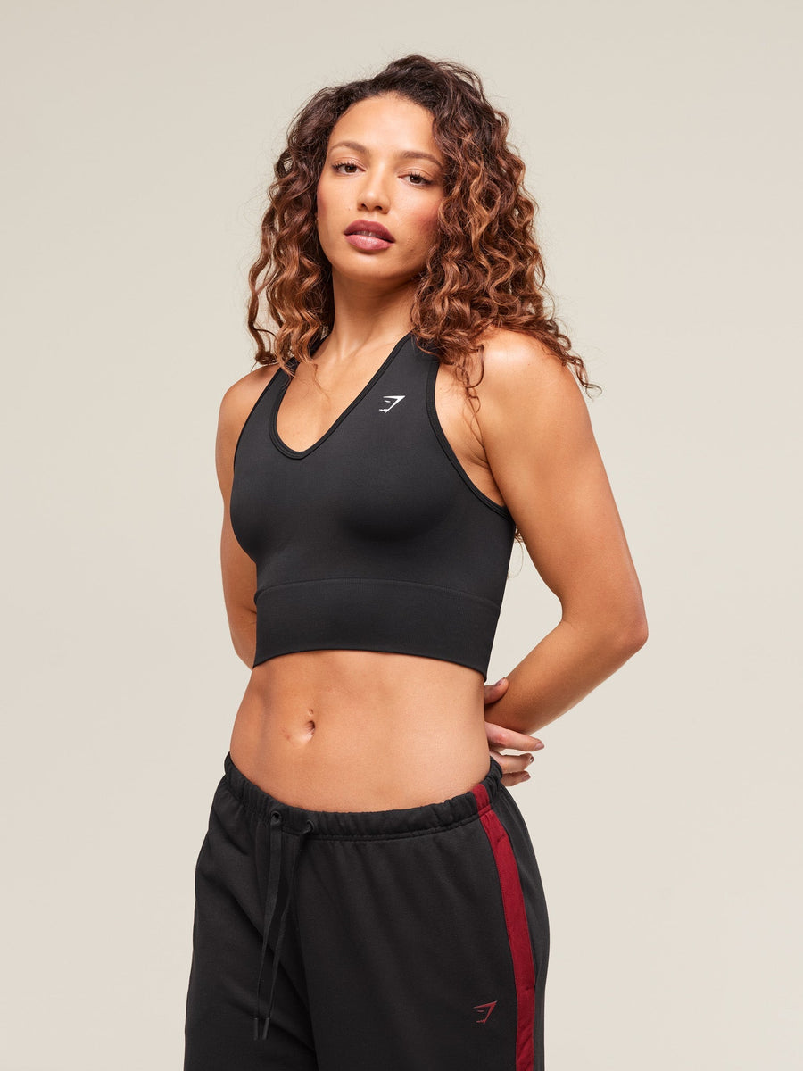 Gymshark Everyday Seamless Crop Tank — Black — 1