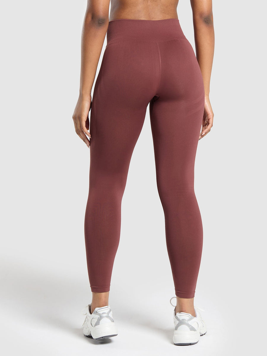 Gymshark Everyday Seamless Leggings — Burgundy Brown — 2