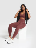 Gymshark Everyday Seamless Leggings — Burgundy Brown — 5