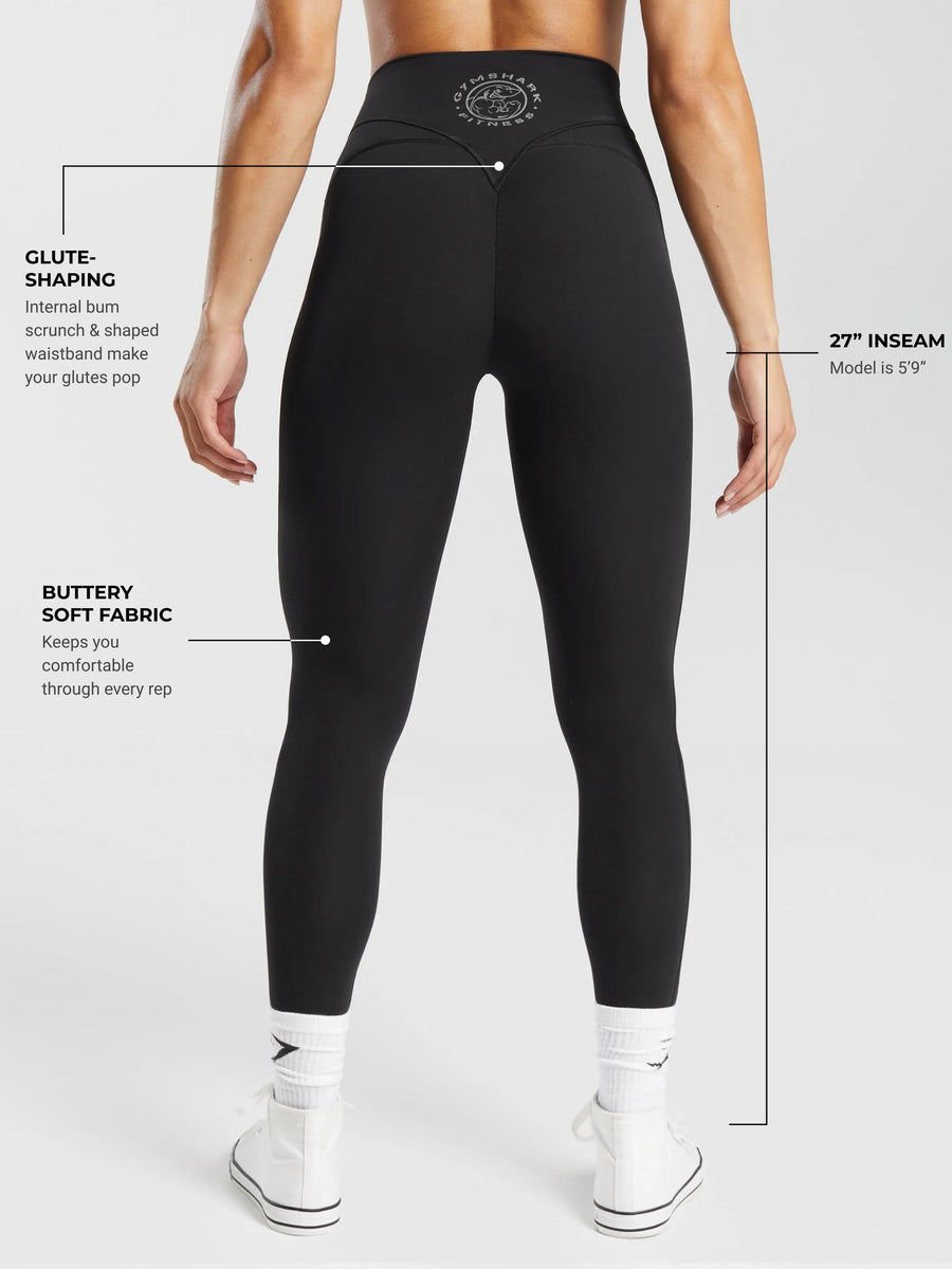 Gymshark Legacy Logo Leggings — Black — 3
