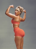 Gymshark Lift Seamless 2.0 Mid-Rise Shorts — Bold Orange — 1