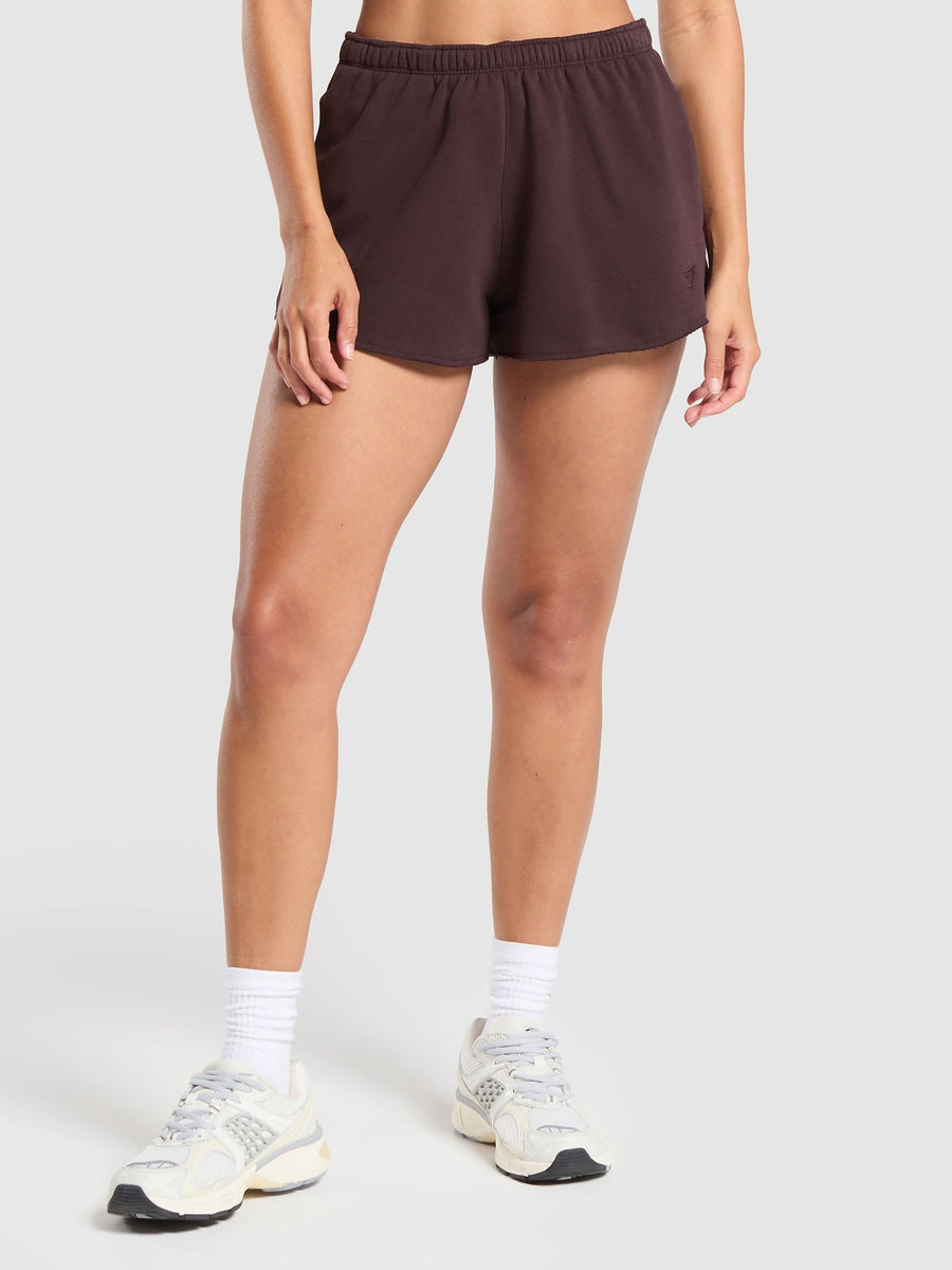 Gymshark Fleece Shorts — Heritage Brown — 1