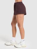 Gymshark Fleece Shorts — Heritage Brown — 3