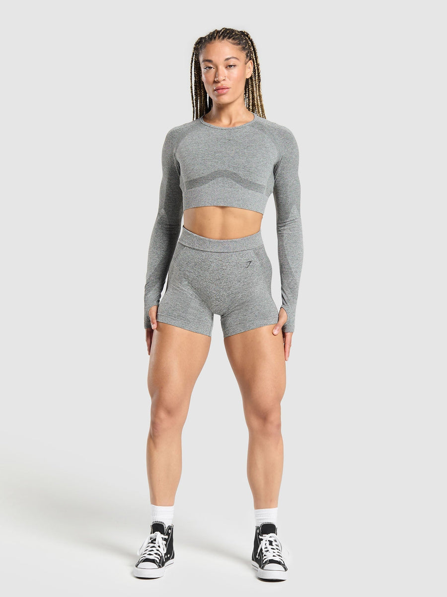 Gymshark FLEX SHORTS — Charcoal Grey Marl — 4