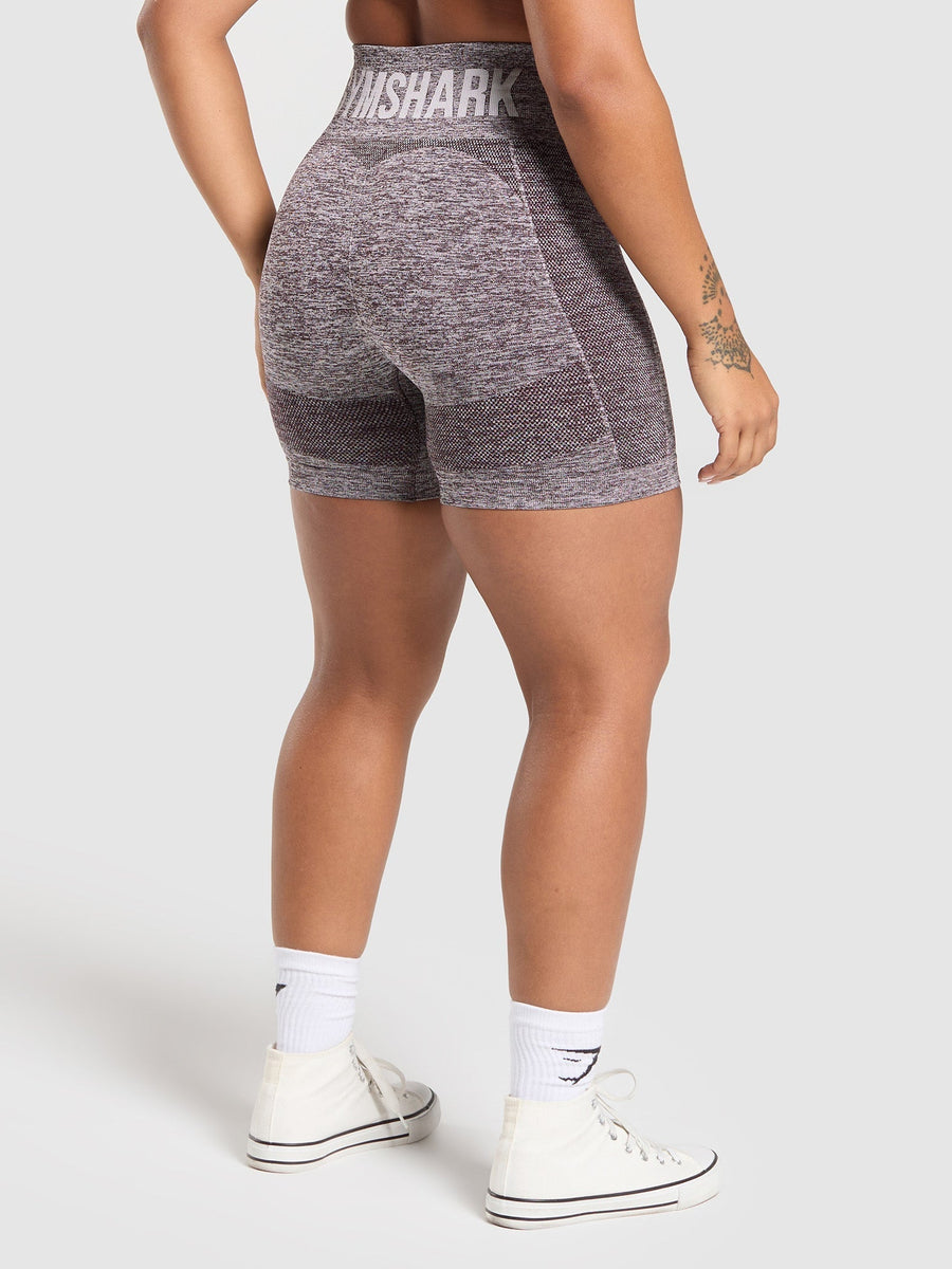 Gymshark FLEX SHORTS — Plum Brown/White Marl — 2