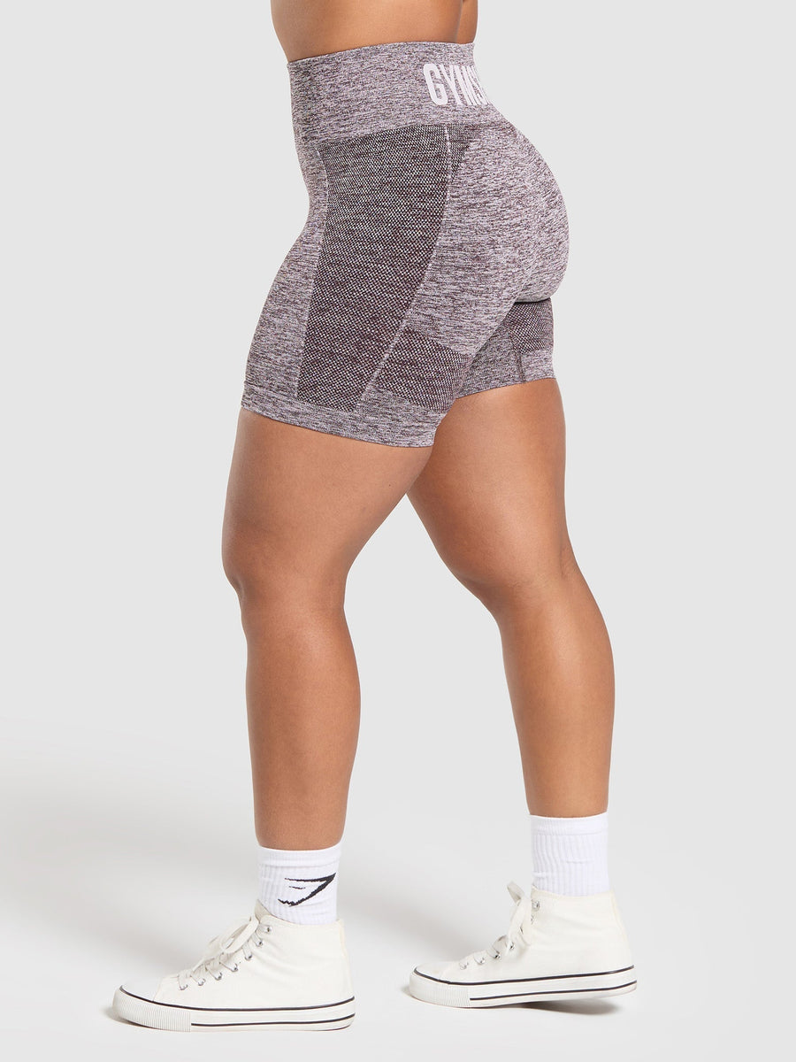 Gymshark FLEX SHORTS — Plum Brown/White Marl — 3