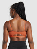 Gymshark Cut Out Bandeau — Muted Orange — 2