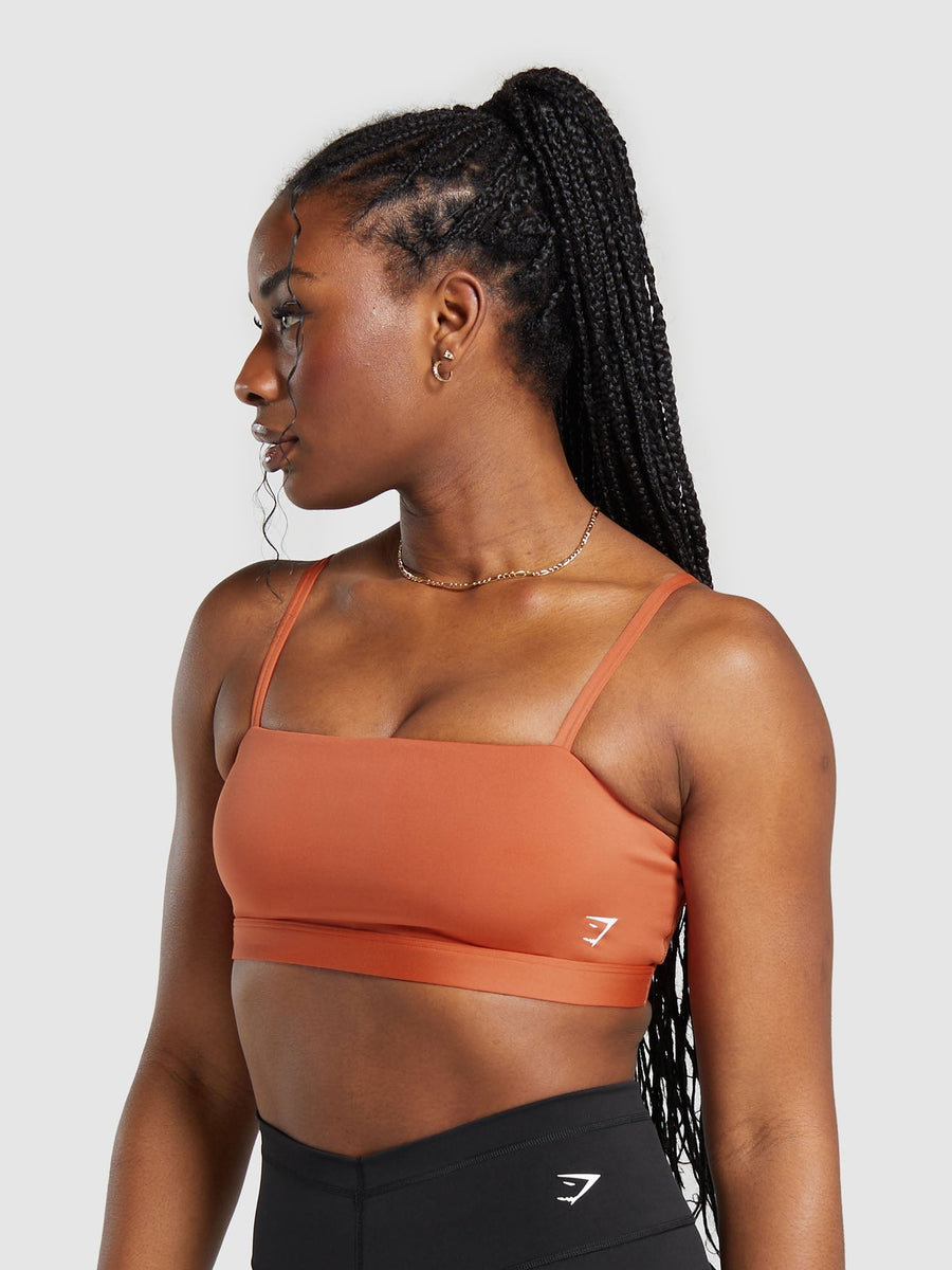 Gymshark Cut Out Bandeau — Muted Orange — 3