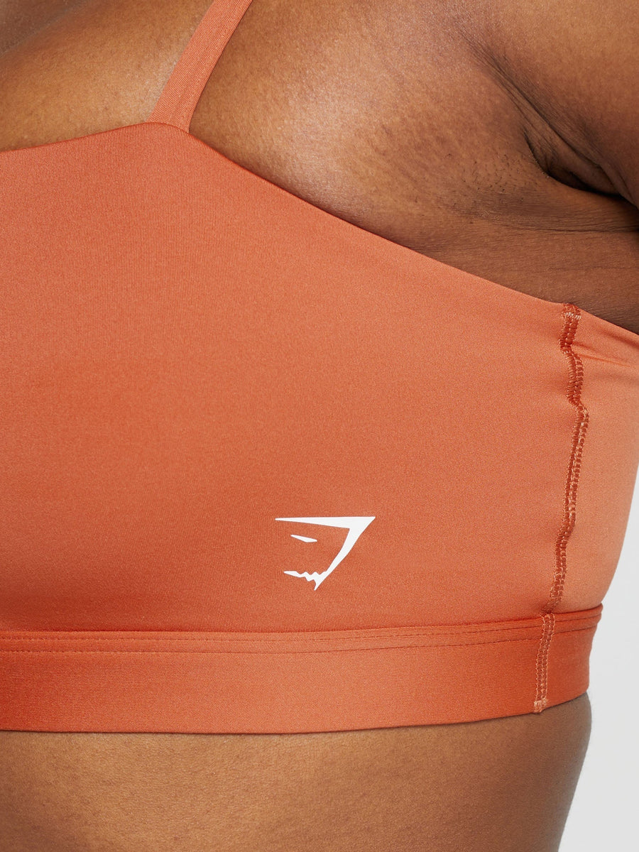 Gymshark Cut Out Bandeau — Muted Orange — 6