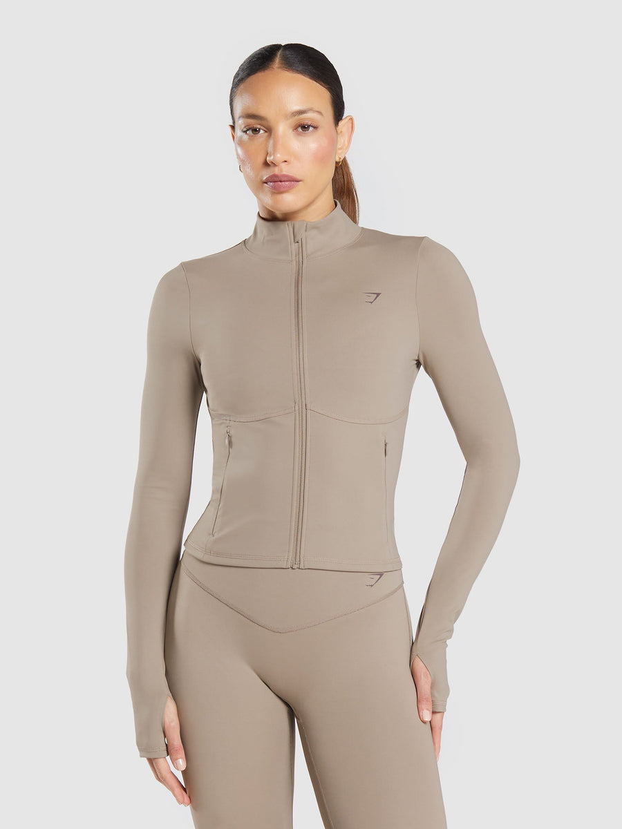 Gymshark Elevate Tracktop — Lifestyle Brown — 1