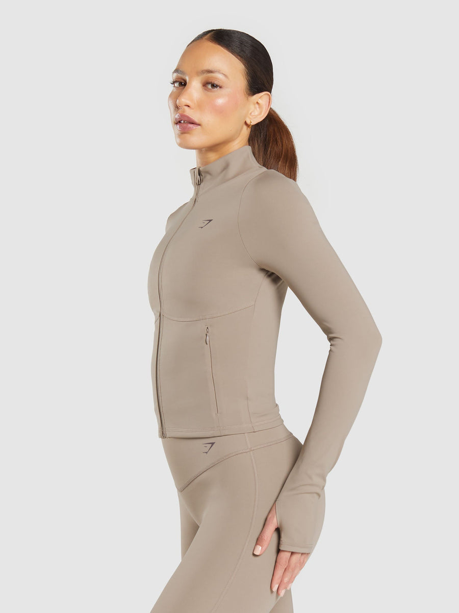 Gymshark Elevate Tracktop — Lifestyle Brown — 3